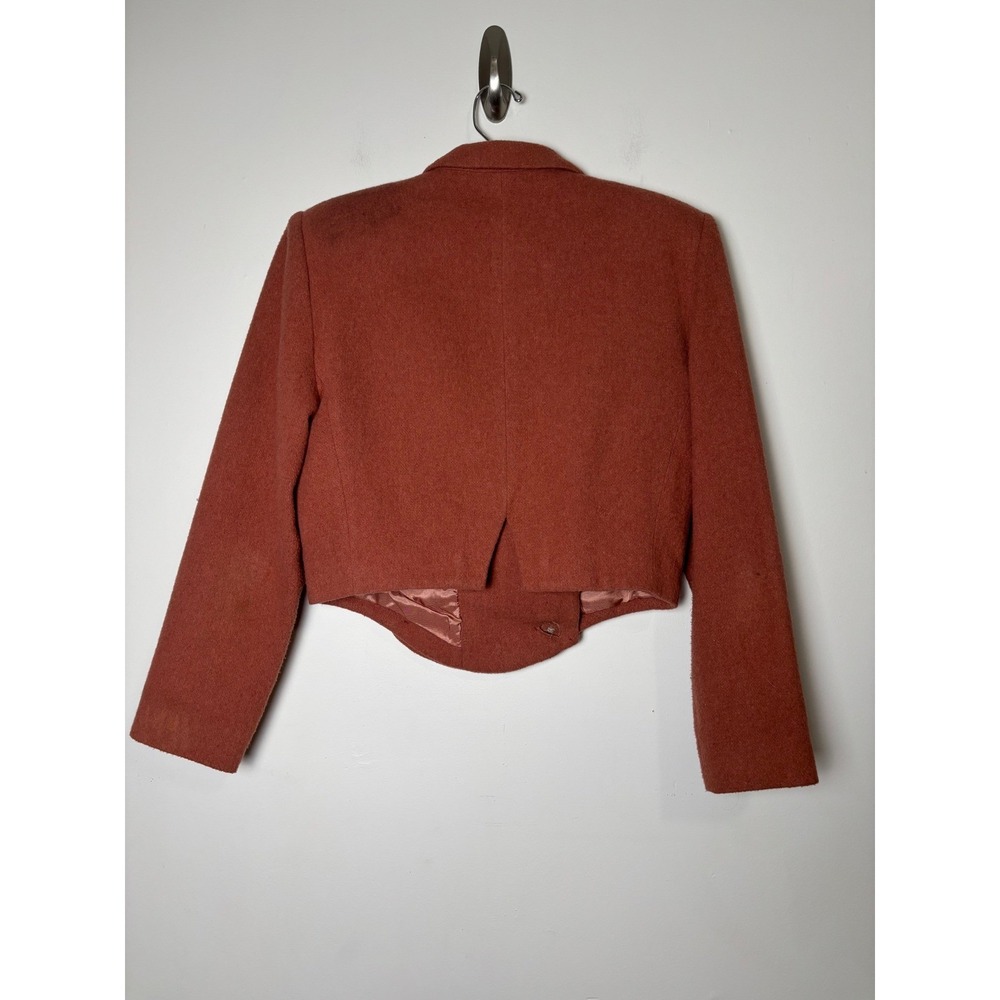 Paul et Duffier‎ Vintage Cropped Blazer M Retro Double Breasted Wool Blend - Picture 2 of 8